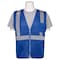 Deltaplus S863P Non-ANSI Mesh Safety Vest, Zip, 3 Pkts, Royal Blue, MD 63264 - alternate 1